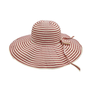 Nouveau chapeau de pêcheur à large bord pour femmes, pliable, anti-UV, rayé, pour l'été - Product Image 3