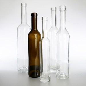 Bouteilles en verre transparent/ambre/vert <span class=keywords><strong>Bordeaux</strong></span>/Bourgogne 375ml 500ml 750ml à col long, portables, givrées, pour vin glacé et vodka - Product Image 1