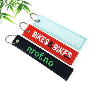 X48 Wholesale <b>Custom</b> Woven <b>Keychains</b> Personalized Fabric <b>Keychains</b> With Logo Oem Factory Direct - Product Image 1