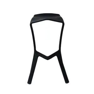 Sillas bancos de bar cadeira alta simples popular café bar cadeira pp móveis empilháveis plástico barato casa para hotel restaurante
