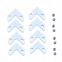 Pièces de fixation électroplaquées à angle de 90 degrés pour ligne d'assemblage de cadres photo décoratifs en alliage d'aluminium