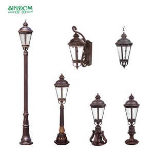 European Garden Park <strong>Street</strong> Luxury <strong>Vintage</strong> Gate Lamp Led Lighting Post <strong>Light</strong> - Product Image 1