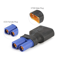 Adaptateur de prise sans fil Amass XT90 vers EC5 mâle femelle, pièces en plastique DIY pour modèle RC et batterie Lipo d'avion