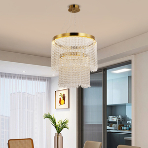 โคมไฟวิลล่าติดเพดานสีทองหรูหราทันสมัยโคมระย้าคริสตัลติดเพดาน K9ห้องนั่งเล่นของโรงแรม - Product Image 6