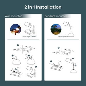 Lampes solaires de plafond pour la maison et le <span class=keywords><strong>jardin</strong></span>, <span class=keywords><strong>intérieur</strong></span>/extérieur, <span class=keywords><strong>LED</strong></span> étanche IP67 avec batterie incluse - Product Image 4
