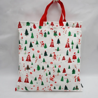 Benutzer definierte Druck Weihnachten japanische Leinwand Umhängetaschen, mit Firmenlogo Promotion Werbung Leinwand Kordel zug Rucksack/