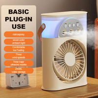 Refroidisseur d'air personnel moderne et populaire avec logo personnalisé Ventilateurs de table USB blancs portables avec lumière LED 7 couleurs avec humidificateur refroidisseur