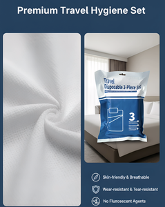 Draps de lit jetables en matériau SMMS PP, ensemble de trois pièces (drap, housse de couette, taie d'oreiller), draps de lit jetables anti-acariens - Product Image 6