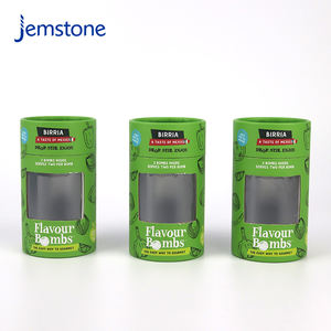 Boîte d'emballage cylindrique en carton kraft avec fenêtre en PVC de qualité alimentaire, recyclable, design personnalisé, tube en papier pour bonbons - Product Image 1
