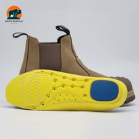 Bottes de sécurité Rocky Buffalo S3 Chelsea en cuir nubuck pleine fleur, acier, imperméables, bottes de travail industrielles personnalisées
