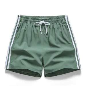 Wholesale Mens Swim Shorts Trunks With Custom Logo Polyester Swimwear Beach Board Shorts Breathable Casual Gym Shorts