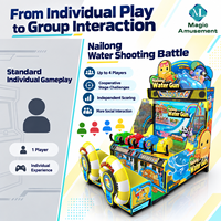 Machine de jeu d'arcade interactive de tir à l'eau pour 4 joueurs avec système de circulation et de désinfection UV