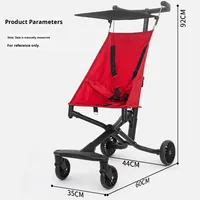 Poussette parapluie légère à vente chaude avec pliage compact, facile à transporter, poussette de voyage avec pliage facile à une main pour les enfants de 1 à 3 ans