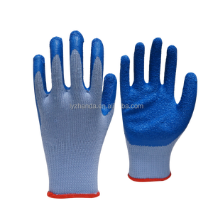 Gants enduits de <span class=keywords><strong>latex</strong></span> de haute qualité 21s 5 fils Revêtement en <span class=keywords><strong>latex</strong></span> texturé Coton rouge 5 fils Gants de travail à la main pour le Pérou - Product Image 4