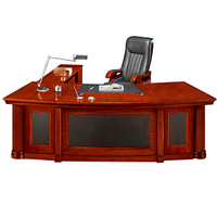 Bureau de direction en placage de haute qualité A-09 avec grande table de bureau en bois en forme de L, extensible, design moderne