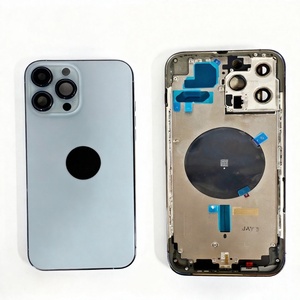 Boîtier <span class=keywords><strong>arrière</strong></span> de téléphone portable, cadre complet, remplacement pour les modèles 13promax, verre violet avec petites pièces, barre - Product Image 6