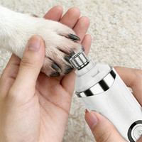 Lime à ongles rechargeable pour animaux de compagnie avec lumière LED, coupe-ongles électrique pour chiens et chats avec affichage numérique, lime à ongles LED pour chiens