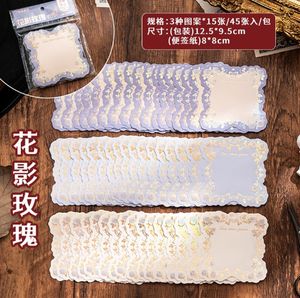 สมุดโน้ต<span class=keywords><strong>แบบ</strong></span>แผ่นหลวม ลายดอกกุหลาบ ปั๊มลายทอง<span class=keywords><strong>สาม</strong></span><span class=keywords><strong>มิติ</strong></span> พร้อมแผ่นบันทึกข้อความ - Product Image 5