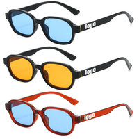 Lunettes de soleil ovales jaunes rétro 2026, protection UV, style vintage unique, tendance plage, unisexe, logo personnalisé, pour femmes
