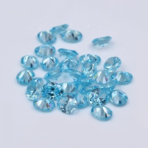 Pedras de aniversário zircônia cúbica, preço de fábrica, aquamarino, corte oval, pedra de zircônia - Product Image 3