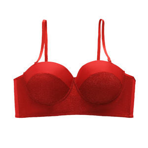 Da ragazza in pizzo <span class=keywords><strong>rosso</strong></span> con Spangle Lingerie <span class=keywords><strong>Push</strong></span>-<span class=keywords><strong>Up</strong></span> fantasia schiena da donna con immagini calde <span class=keywords><strong>reggiseno</strong></span> Sexy - Product Image 5