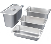 Bac Gastronorme en Acier Inoxydable 1/4, Conteneurs Alimentaires Préfabriqués pour Restaurants, pour Cuisines Commerciales