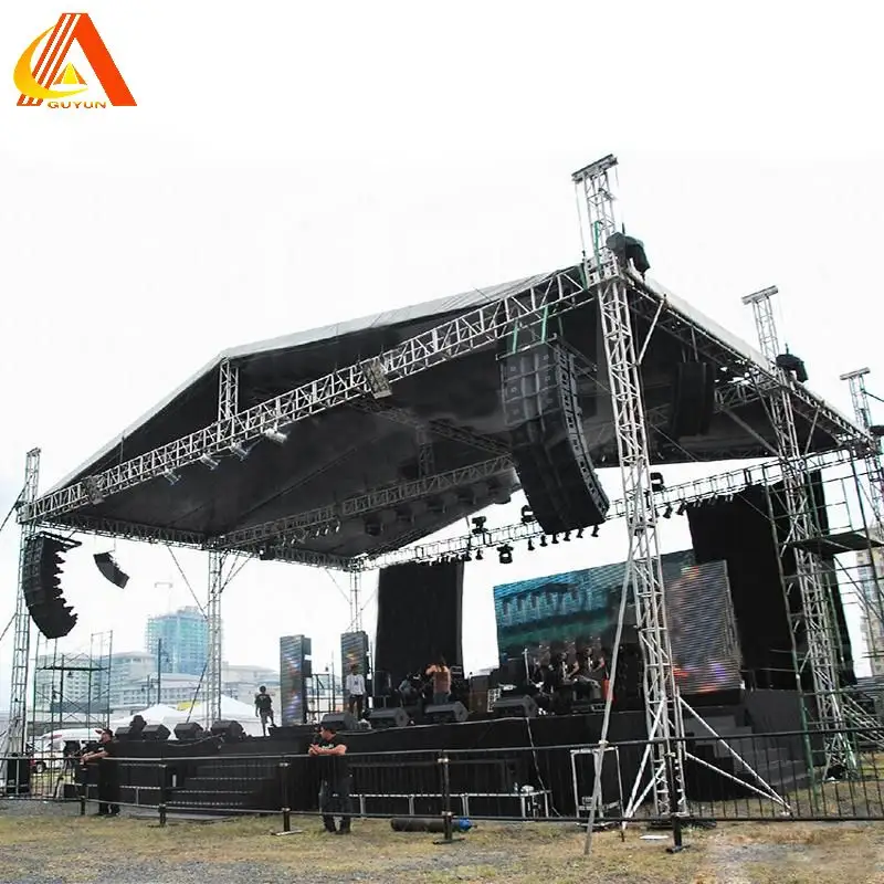 Concerto Stage e Truss exterior alumínio liga fábrica preço firme personalizado forte suporte plataforma montado suporte