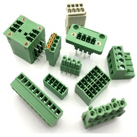 AOSI Phoenix 15EDGK 플러그형 터미널 블록 3.5/3.81mm 피치 300V 2단 PCB 커넥터 PA66 나사형