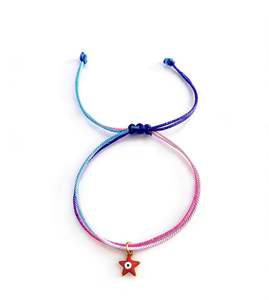 LC20260151 Braccialetto all'Ingrosso per Uomo e Donna in Corda Macramè Intrecciata con Stella in Acciaio Inox e Occhio Turco - Product Image 3