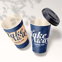 Vente en gros Gobelets compostables à emporter avec logo imprimé personnalisé jetables biodégradables 4oz 12oz 16oz Gobelets en papier pour café simple paroi à double paroi
