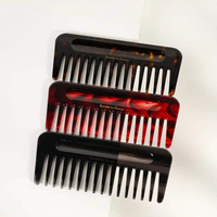 NEWYEAH Peigne Afro en Acétate Fait Main, Design Géométrique Vintage, Écologique et Multifonctionnel pour Cheveux de Mariage