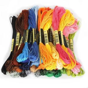 Fil à broder <span class=keywords><strong>DMC</strong></span>, couleur arc-en-ciel, 50 écheveaux par paquet, fils pour point de croix, bracelets d'amitié, artisanat pour débutants - Product Image 2