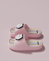 Claquettes en EVA avec logo de chien, douces, antidérapantes, confortables, pour la maison, la salle de bain, l'extérieur et le quotidien