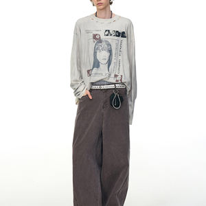 Top <span class=keywords><strong>T</strong></span>-<span class=keywords><strong>shirts</strong></span> fabrikant op maat gemaakte vintage acid wash <span class=keywords><strong>t</strong></span>-shirt streetwear tee op maat gemaakte vintage gat gescheurde verweerde <span class=keywords><strong>t</strong></span>-shirt voor heren - Product Image 2