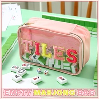 Sac de voyage transparent en PVC de luxe à lettres, idéal pour les jeux de table, les articles de toilette, le mahjong et Halloween – Nouvelle collection très prisée