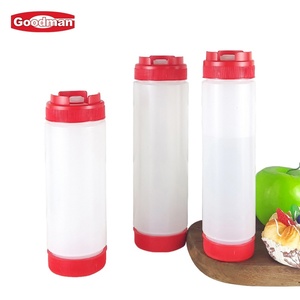 24oz <b>Plastic</b> Squeeze Bottles with 3 Holes for Sauce Syrup Ketchup Dressing Oil Honey Food <b>Storage</b> & <b>Container</b> - Product Image 5