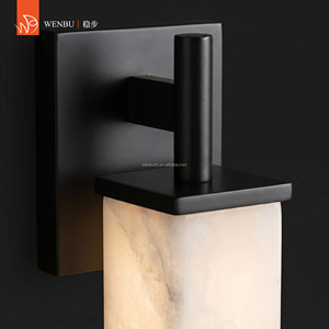 Luxury Spanish alabaster <b>Wall</b> Lamp Modern Linear LED <b>Sconce</b> for Bathroom Hotel Decor - Product Image 2