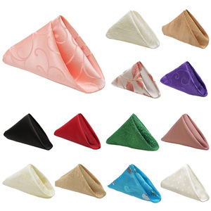 Serviettes de table en tissu lavables en polyester, accessoires élégants pour tables avec paillettes pour mariages, fêtes, événements, banquets - Product Image 2