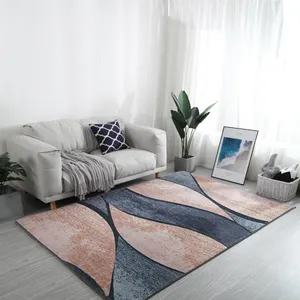 Alfombra nórdica geométrica moderna con estampado marroquí, alfombras y alfombras para sala de estar, a rayas, tela polar rectangular para salón