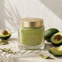 Masque hydratant à l'avocat fermenté, format voyage, solution de soin de la peau pour les déplacements, emballage compact, OEM/ODM