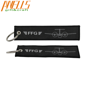 Nhà Máy Tùy Chỉnh Dệt Key Fob Chuỗi Dây Đeo Không Có Tối Thiểu Trung Quốc Số Lượng Lớn Trong Cá Nhân Poly Bag 25 Mét Vòng Lớn + Lỗ Gắn Twill Nền 2C - Product Image 3