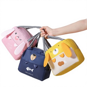 Wholesale Eco-Friendly Aluminum Foil Insulated 6 Wine Food Delivery, Thermo Lunch Zipper Cooler Bags for Men Women Adults - Product Image 1