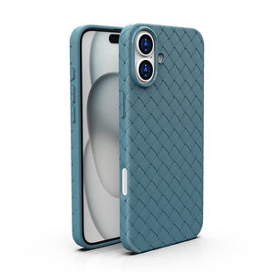 Funda protectora con patrón de tejido impermeable original para todos los teléfonos compatibles con <span class=keywords><strong>iPhone</strong></span> 15 16 <span class=keywords><strong>Pro</strong></span> <span class=keywords><strong>Max</strong></span> Características Char inalámbrico - Product Image 1