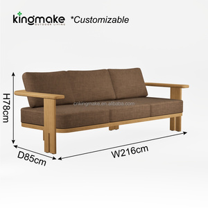 Ensemble de meubles d'extérieur modernes, canapé d'extérieur pour villa, ensemble de jardin pour hôtel, canapé de patio en teck imperméable, canapé de jardin de luxe - Product Image 5