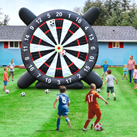Jeu de Fléchettes de Football Géant Gonflable Grande Cible de Tir pour Jeux de Plein Air, le Camping et les Fêtes de Football