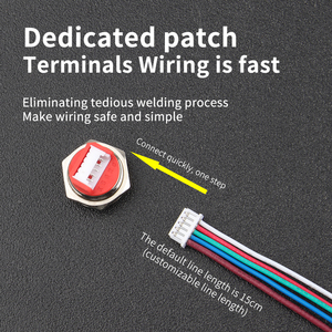 WD12/16/19/22/mm Short-travel Waterproof Metal Button <strong>Switch</strong>, Ring-shaped <strong>Led</strong> Light <strong>with</strong> RGB Three-color Common Positive Pole - Product Image 6