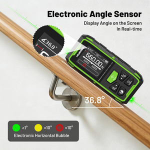 <span class=keywords><strong>Huepar</strong></span> BLM-100G-BT <span class=keywords><strong>Medidor</strong></span> de Distancia Láser Dual Bluetooth de 100m, Herramienta de Medición de Alta Precisión, Sensor de Ángulo Electrónico con Magnético - Product Image 6