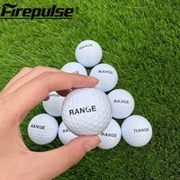 Balles de golf à double couche, utilisables en intérieur et en extérieur, résistantes à l'usure, logo personnalisé acceptable