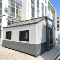 Maison pliable à toit en pente, maison modulaire préfabriquée, villa préfabriquée portable avec salle de bain, cuisine, appartement