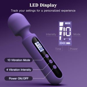 LCD Display Klitorisstimulator Vibrationsdildo Sexspielzeug für Erwachsene G-Punkt AV Stabmassagegerät Vibrator-Sets für sexuelles Vergnügen - Product Image 2